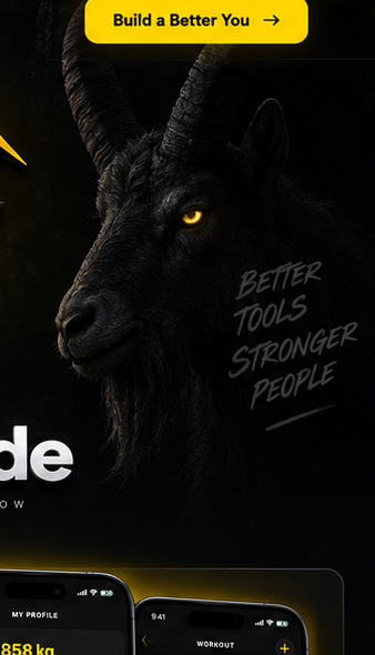 Stylized black goat portrait